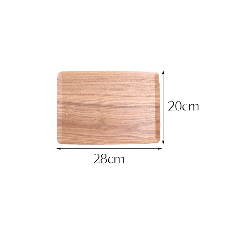 Bandeja de madera Fraxinus Fraxinus Negra Bandeja de madera maciza Bandeja de fruta de madera Bandeja de fruta seca japonesa Bandeja de comida