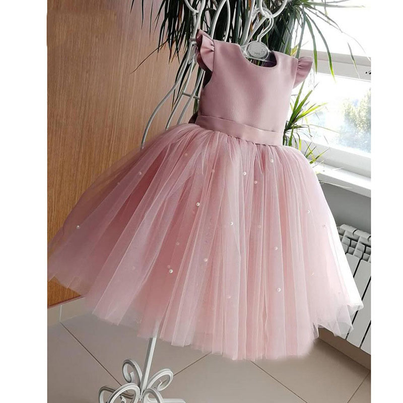 Girls' Princess Dress Pompous Dress Flower Girl's Dress Children's Piano Costume Host Costume Little Girl's Dress