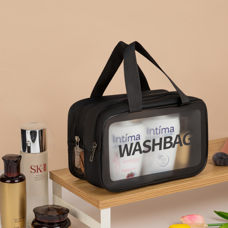 新しい便利な乾湿分離女性用化粧品バッグ防水トイレタリーバッグ大容量旅行水泳トイレタリー収納袋|undefined