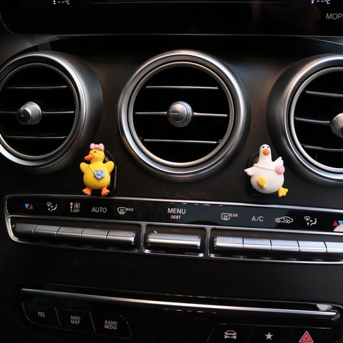 Car invisible hook creative car front row multifunctional car storage hook cute refueling duck car supplies for women