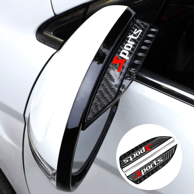 Rain shield mirror rain eyebrow block modification