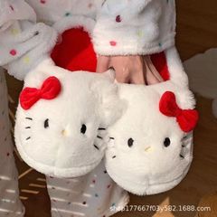 凯蒂猫棉拖鞋2025新款可爱秋冬季室内家居男女毛拖宿舍情侣包头拖