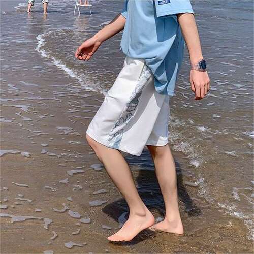 Men's Loose Fit Casual Streetwear 5-inch Short Sport Shorts Unisex Outdoor Straight Leg Summer Thin Pants