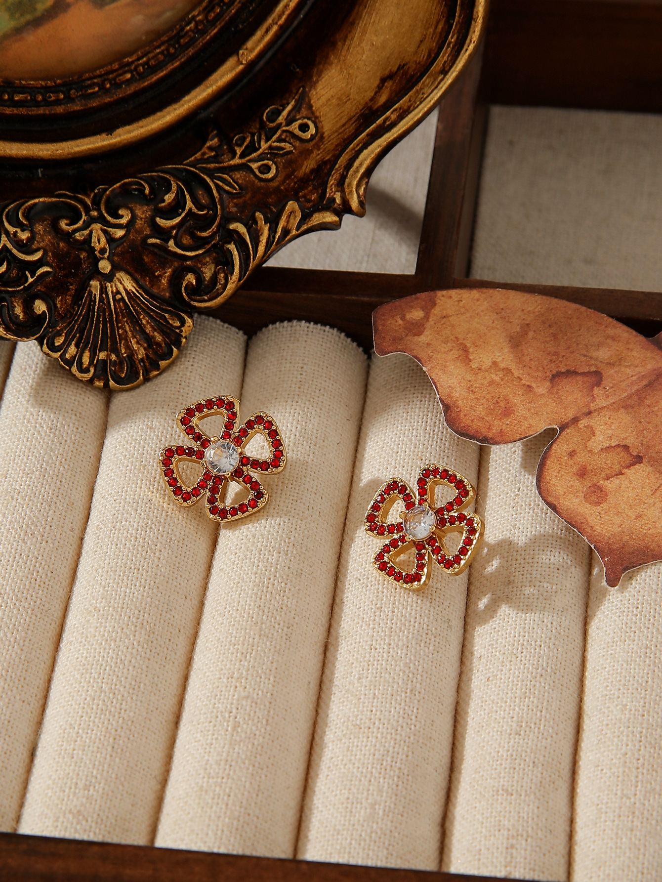Four Leaf Clover Pattern 1 Pair Elegant Classic Style Four Leaf Clover Plating 304 Stainless Steel 18K Gold Plated Ear Studs