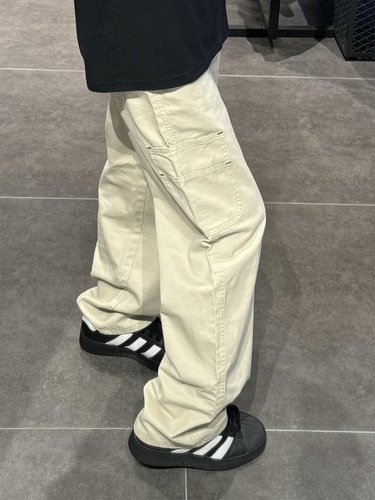 Overalls men's spring and autumn high street American casual pants summer 07qwer multi-pocket loose thin long pants