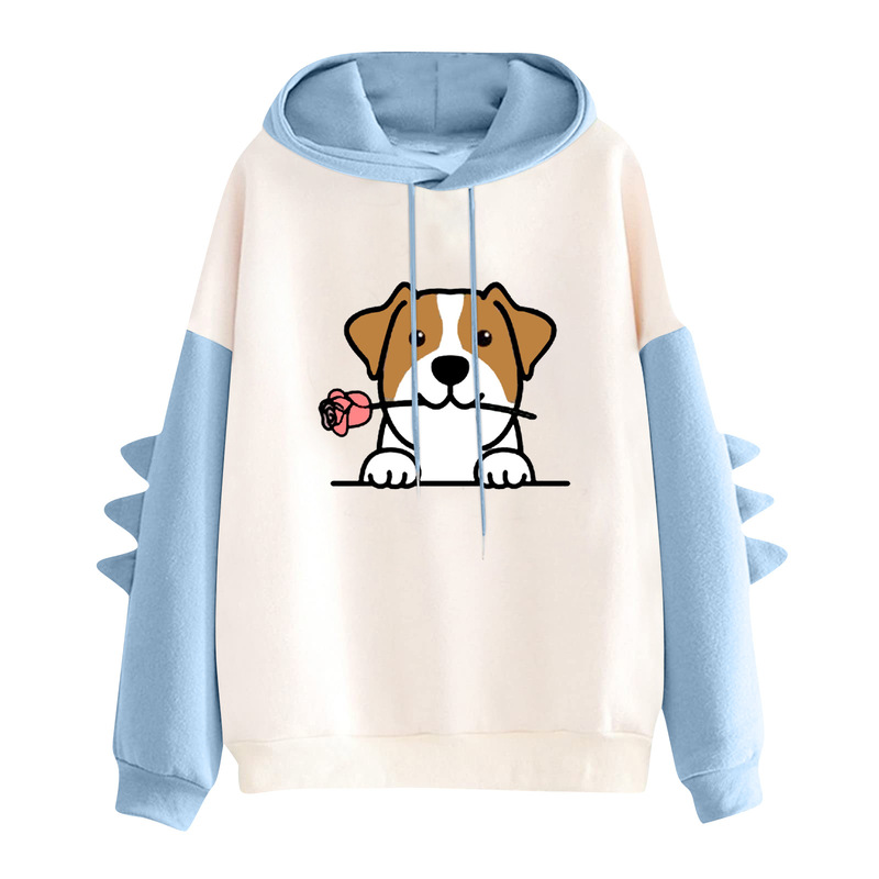 2023 new winter class clothes activity clothes dinosaur hooded wearable cartoon monster thickened sweater