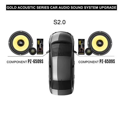 American PUZU Gold Acoustics Series Car Audio Upgrade Program (Car speaker/subwoofer) - s20-front-door-set-horn-upgrade