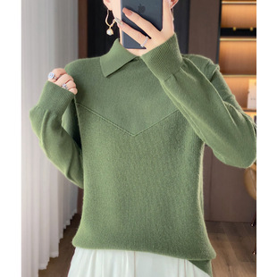 (Cross-border trading), base body-friendly demi-season short knitted sweater, high collar, increased thickness