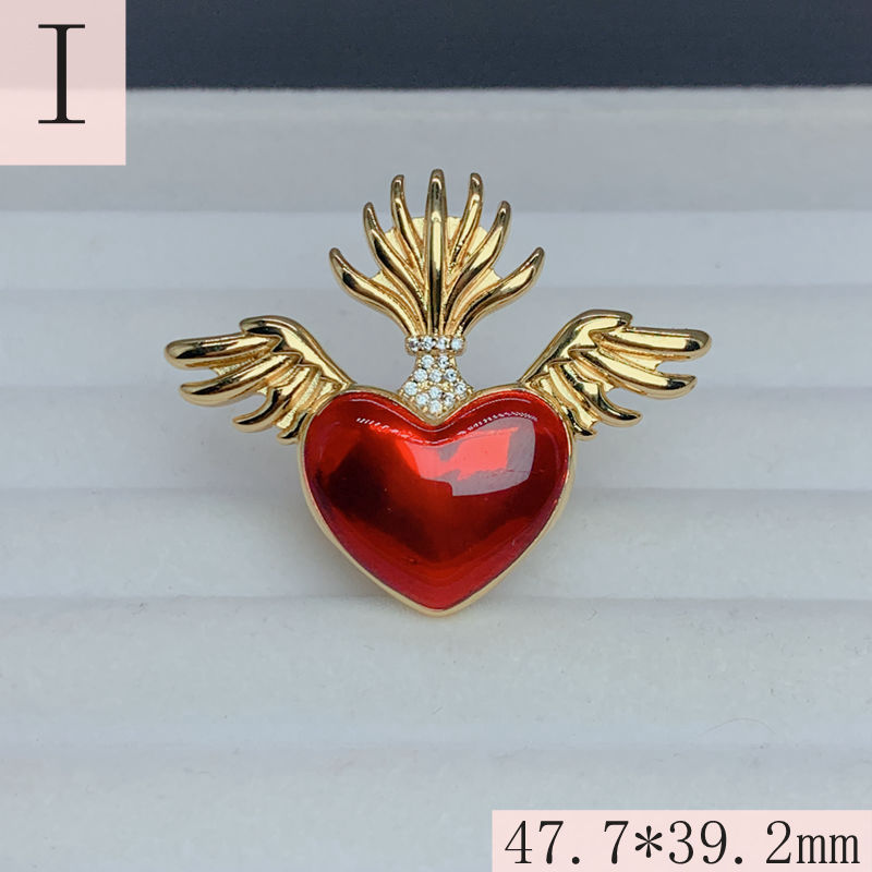 Wholesale Jewelry Vintage Style Heart Shape Copper Zircon Enamel Open Rings display picture 12