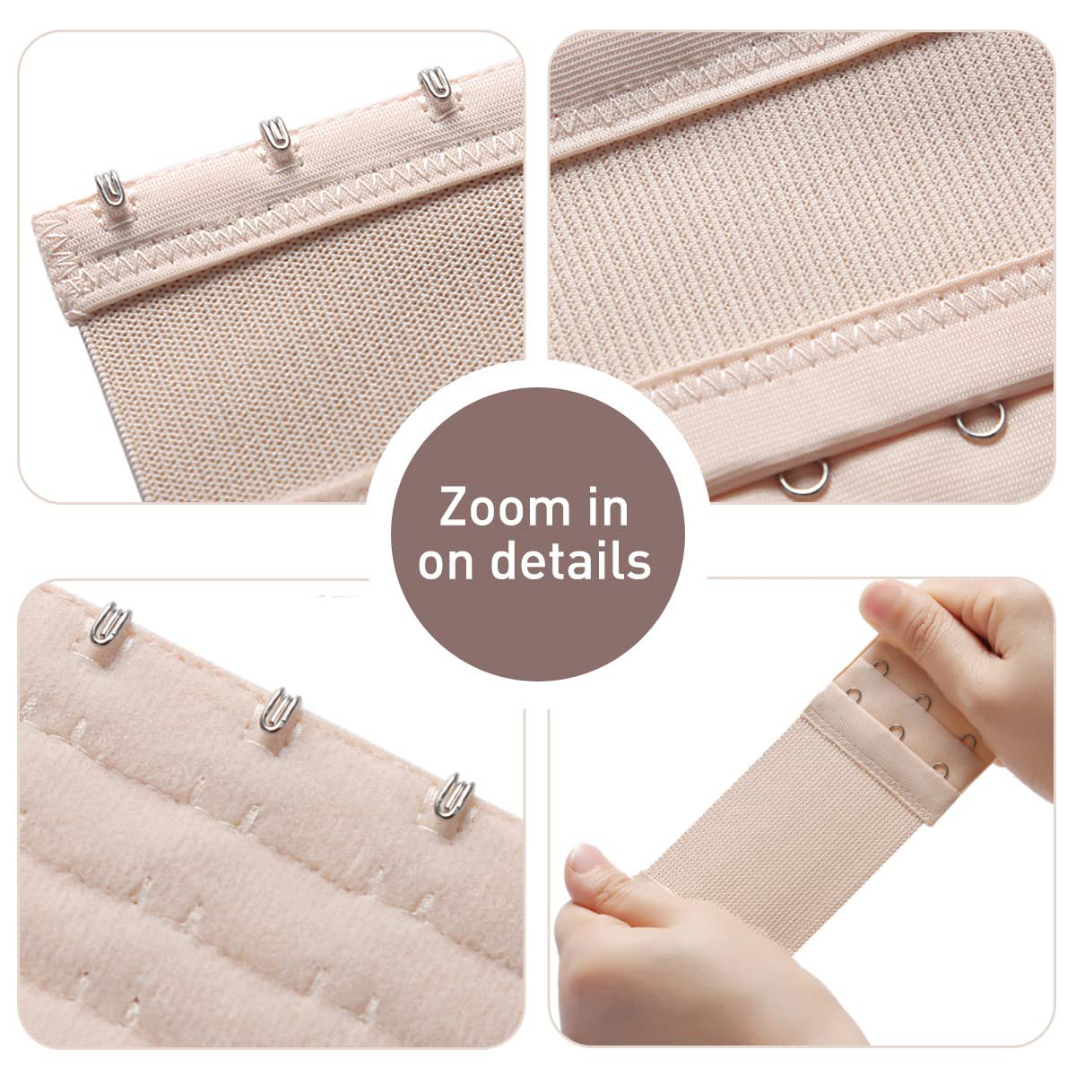 8 Pieces Stretch Bra Extender Back Band Adjustment Strap Elastic Bra Set with Adjustable Straps Cross-border Combo