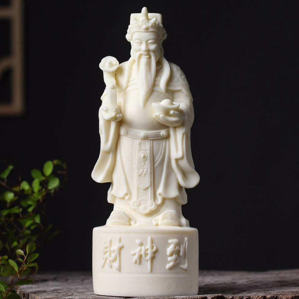 Ivory Fruit Treasure God of Wealth Ornament Home Decoration God of Wealth to God Statue Crafts Opening Gift Retro Car Arrangement