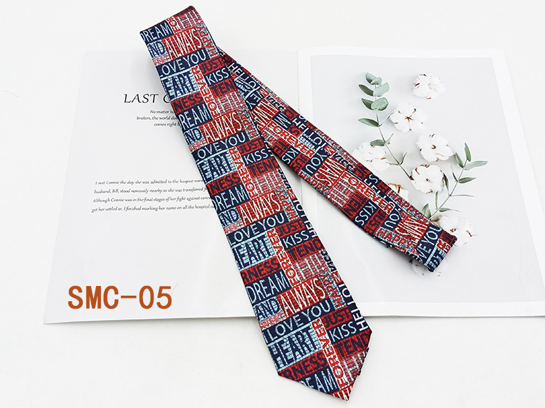 Moda británica impresión digital corbata retro fabricante spot hilo de poliéster mano floral traje de hombre accesorios 8cm