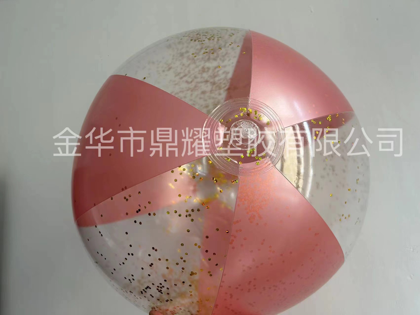 PVC rojo neto transparente jugando en el agua, accesorios de decoración fotográfica, playa al aire libre para niños, bola de lentejuelas inflable Bobo