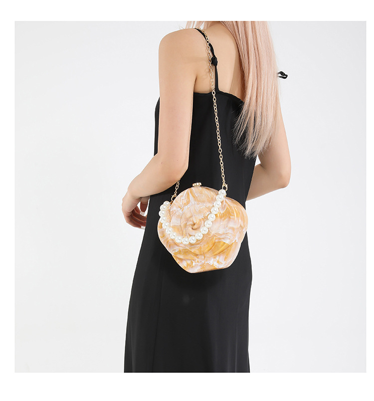Elegante Blumen Acryl Handtasche Für Damen Einzigartige Box Tasche_voghion.com
