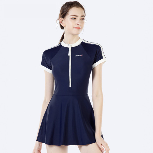 Momasong one-piece swimsuit women's new conservative slim slim fashion women's seaside resort skirt swimsuit