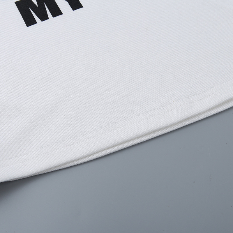 Autumn Sexy Cropped T shirt Casual Slim Fit All Match Letters Printed Minicoat Women Clothing