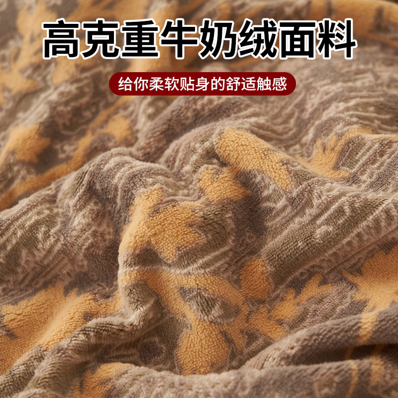 Francés clase A lujo ligero tallado seda de leche de cuatro piezas de invierno doble edredón de seda seda de coral sábanas de seda de tres piezas 4