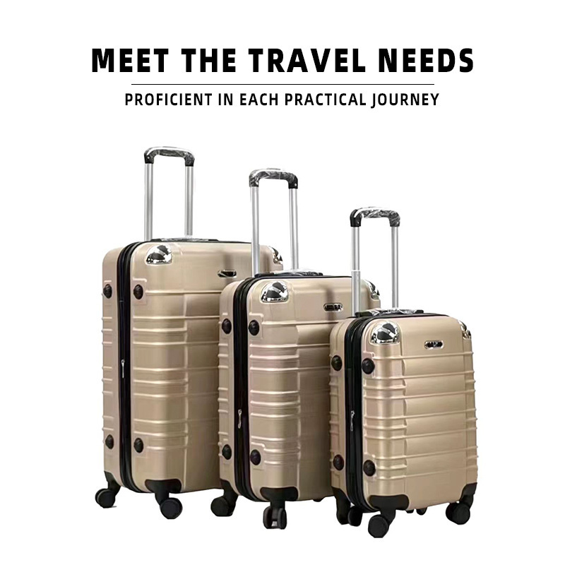 Factory wholesale fashion casual ABS trolley case suitcase three-piece multi-piece boarding box luggage set