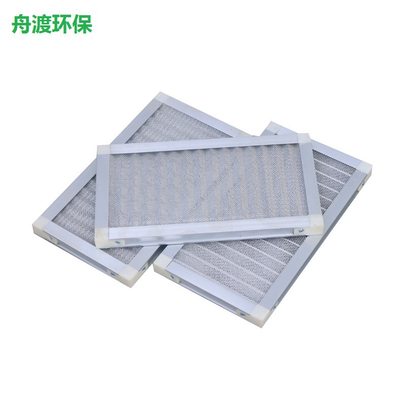 金属网初效过滤器 不锈钢网折叠波浪铝网铝框不锈钢框2层初效滤网