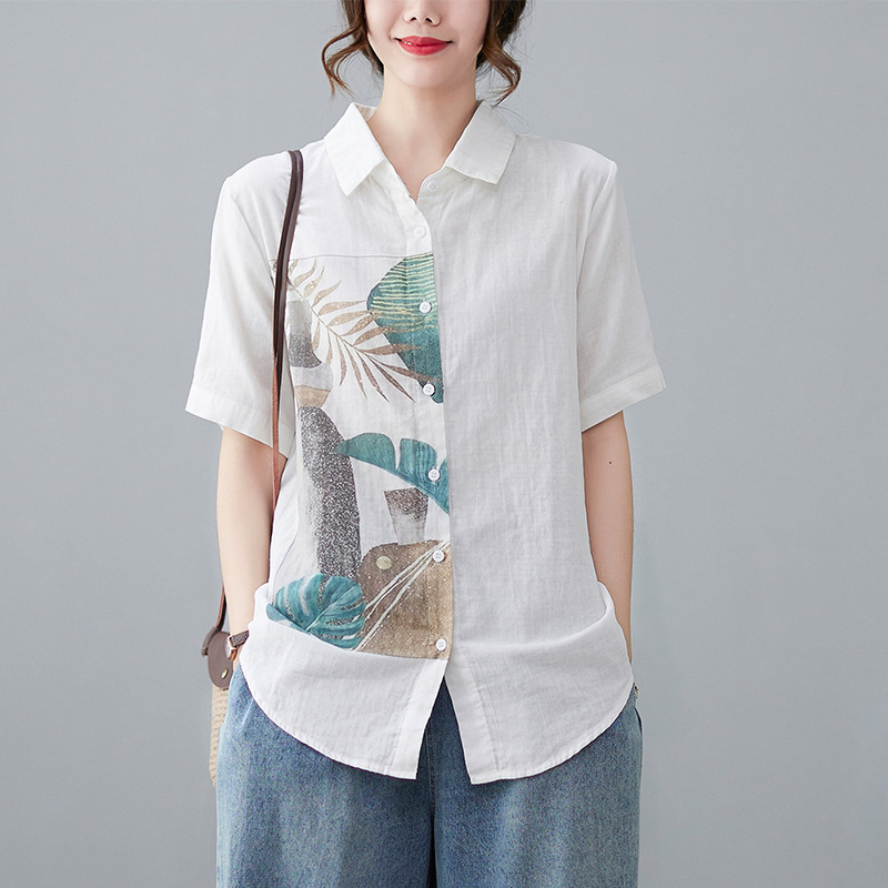 Retro soft breathable summer shirt
