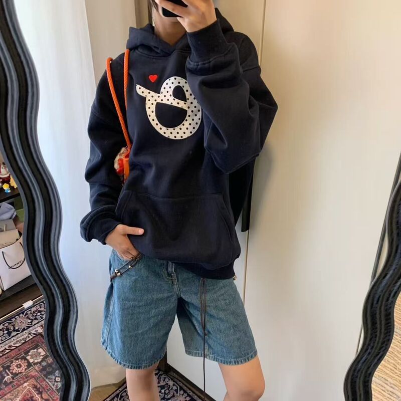 美式高街字母爱心刺绣连帽卫衣女春秋款宽松慵懒风情侣装韩系外套|undefined