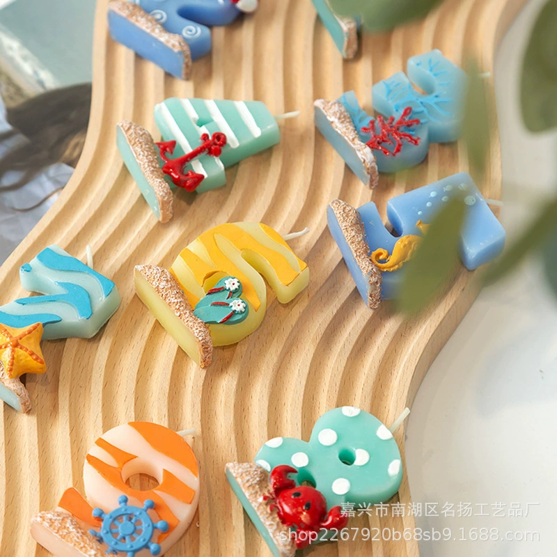 Мультфильм цифровой день рождения Ароматерапия Свеча с ручным подарком оптом подарочная коробка гипс украшения декоративная свеча