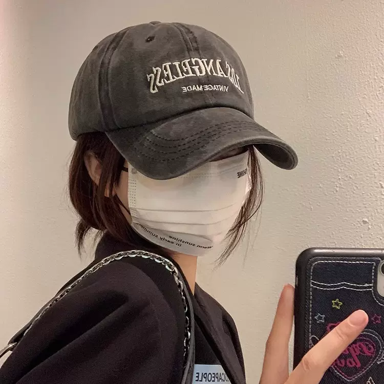 秋夏季棒球帽鸭舌帽女韩版新款深顶宽檐帽子大头围显脸小百搭刺绣