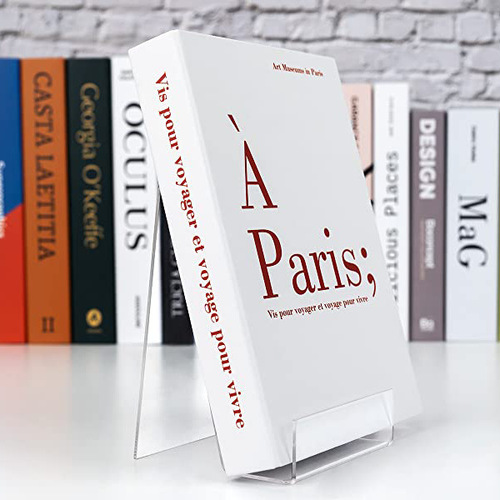 Cross-border book stand display rack transparent acrylic bookshelf shopping mall library desktop book tray bracket foreign trade