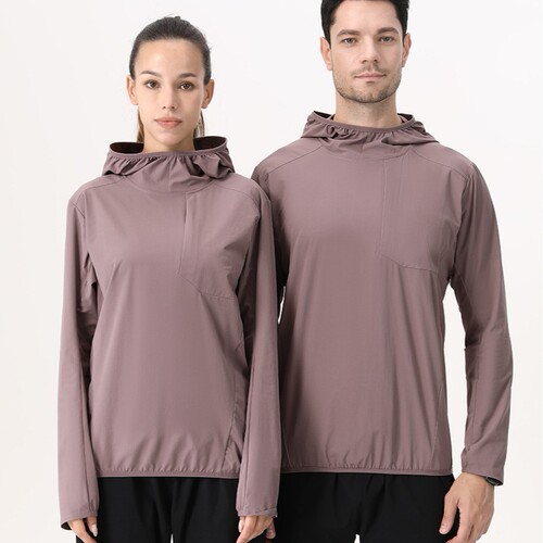 Cross-border Autumn Sport Jacket for Men and Women, Windproof Hiking and Down Jackets, Waterproof and Warm Hooded Running Headgear Top