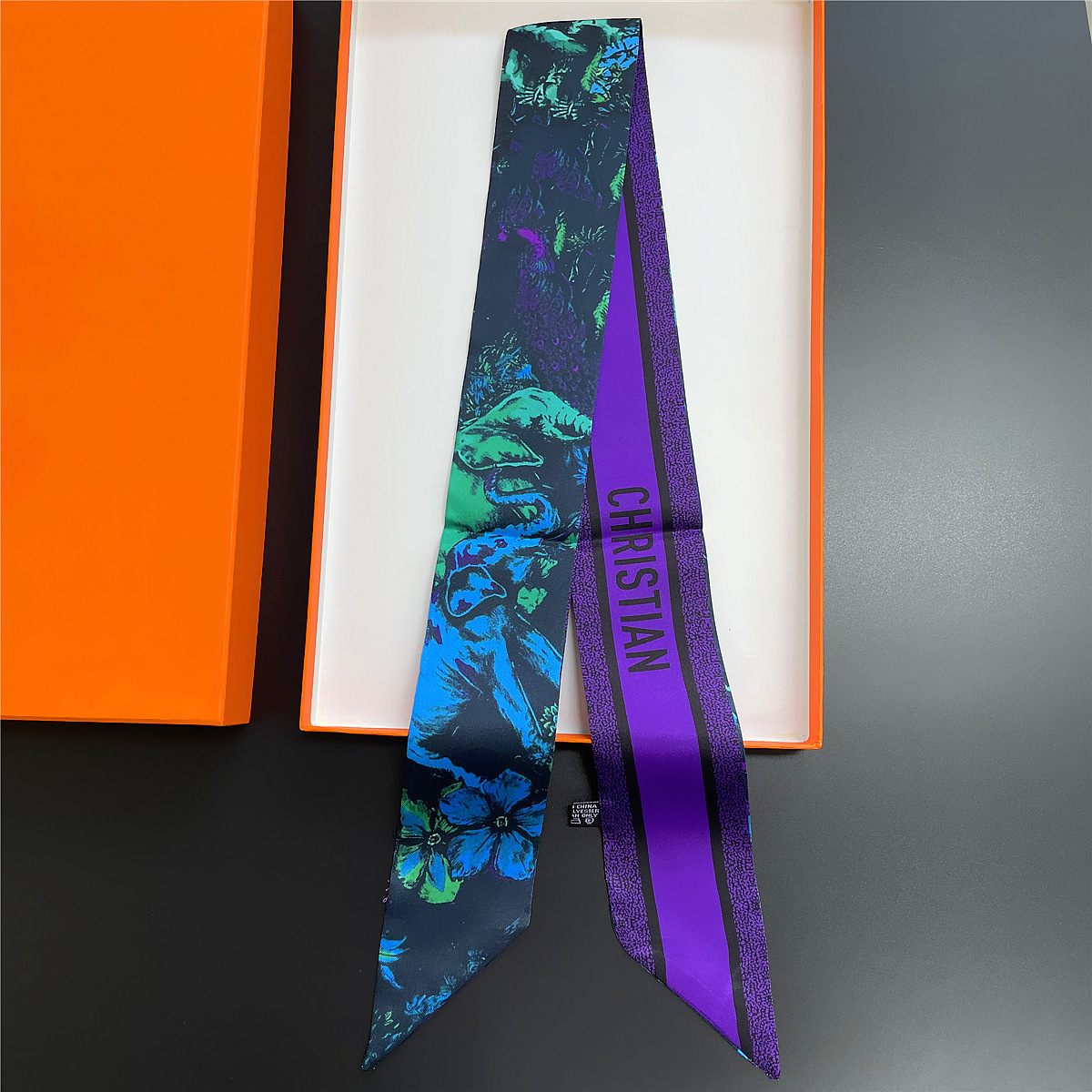 2025 nuevo estilo D bolsa atada bufanda de seda Dai Fei bolsa envuelta asa seda twilly tira larga y estrecha correa correa para el cuello cinta