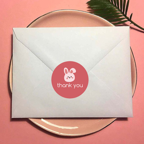 Children's cartoon cute stickers ins style stickers holiday handmade diy decoration seal stickers thank you thank you label