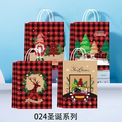 クリスマス牛革紙袋ハンドバッグ大容量牛革紙ショッピングバッグクリスマスイブキャンディギフト紙袋卸売