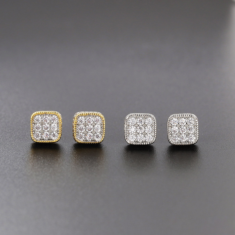 5g Weight Copper Ear Needle Material White Gold Plated, Gold Plated Plating Material Zircon Inlay Material Ear Studs Classification 1 Pair Quantity Daily, Party, Street Occasion Copper Material Round, Square, Heart Shape Pattern Unisex Gender Plating, Inlay Design Hip-Hop Style Gold, Silver Color 1 Pair Hip-Hop Round Square Heart Shape Plating Inlay Copper Zircon White Gold Plated Gold Plated Ear Studs 29