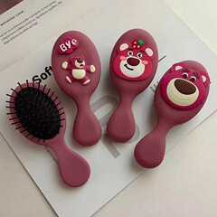 いちご熊シリーズエアバッグ櫛かわいい熊マッサージ櫛携帯ミニソフト萌えアニメエアクッション櫛