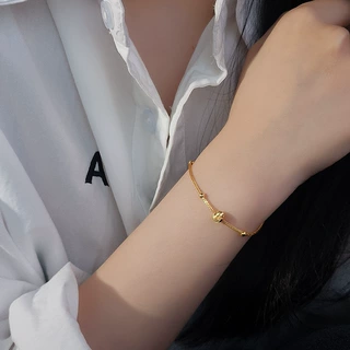 s925纯银猫眼银珠手链女肖邦链意大利工艺车花圆珠有求必应极简风
