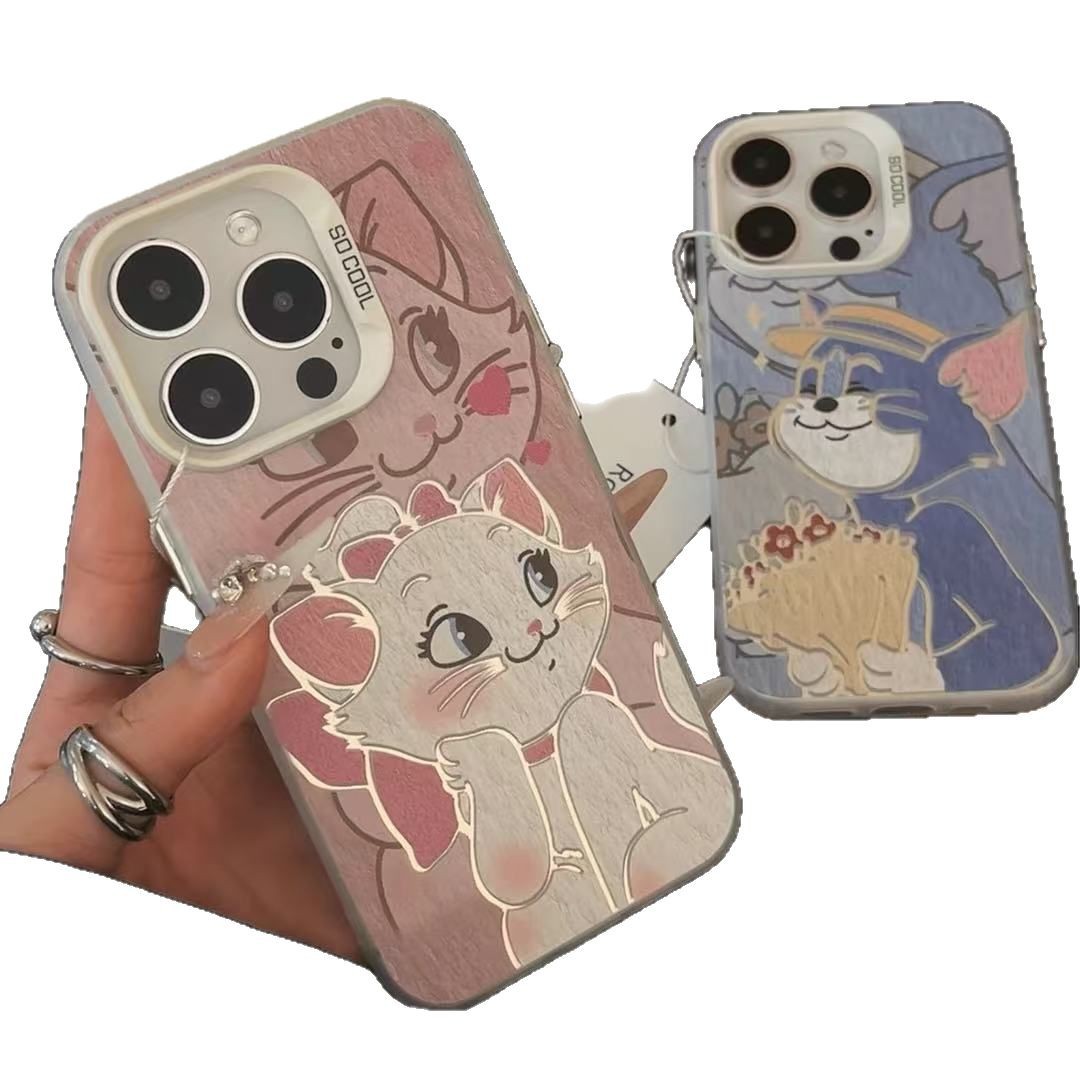 Tom Mary Aplicable a Apple 16Promax Funda para teléfono móvil Carcasa de gas personalizada iPhone15/14/13 Texto 12