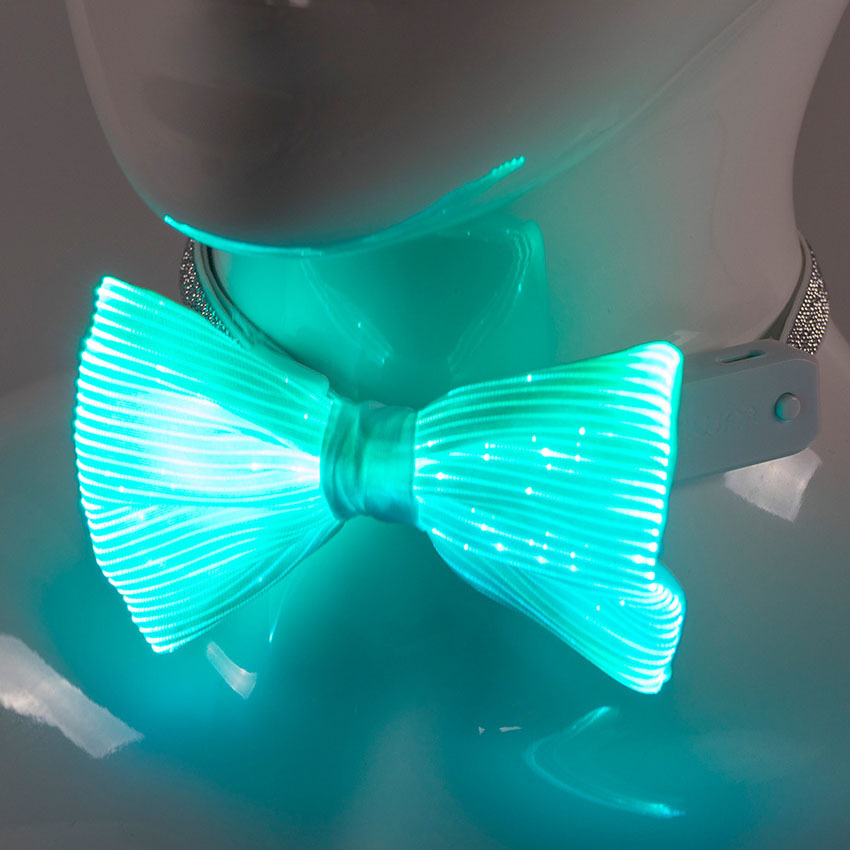 LED fibra luminosa corbata corbata boda moda novio y padrino corbata luminosa set
