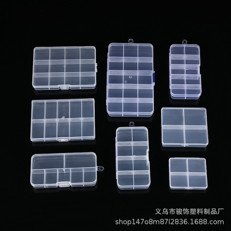 Fixed 10 8 4 12 transparent pp plastic rectangular pp parts box components hardware storage box flat box Fixed 10 8 4 12 transparent pp plastic rectangular pp parts box components hardware storage box flat box