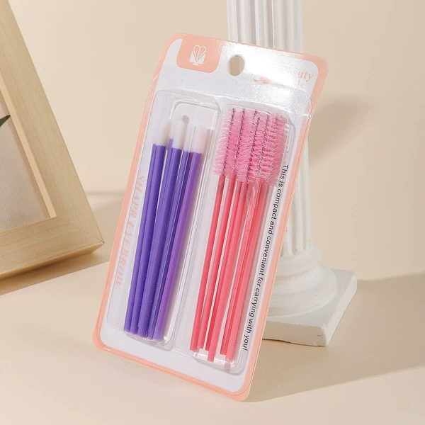 Pure brush + eyelash brush (purple and blue style)