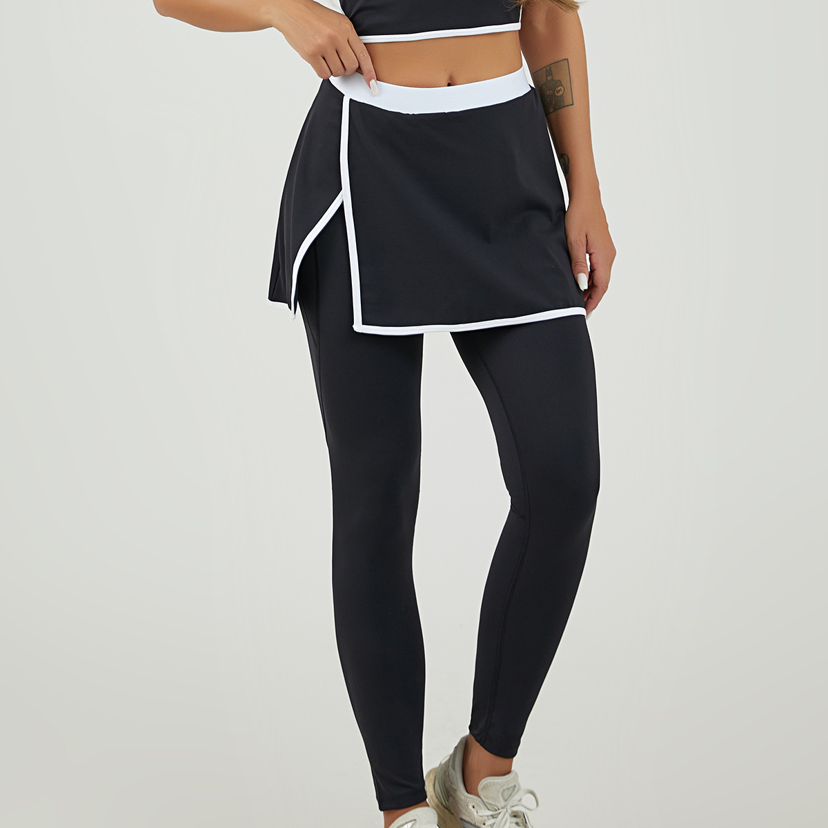 Nuevo color transfronterizo chaleco deportivo de secado rápido mujer calzado de acondicionamiento de calzado de dos piezas conjunto de trajes deportivos de mujer al por mayor