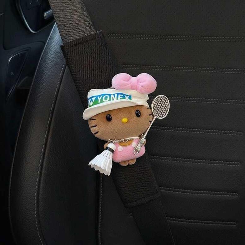 Car Seatbelt Shoulder Pads, Cute Kitty Anti-Wear Clothing Decorations for Car Seatbelts, Couple Set for Women