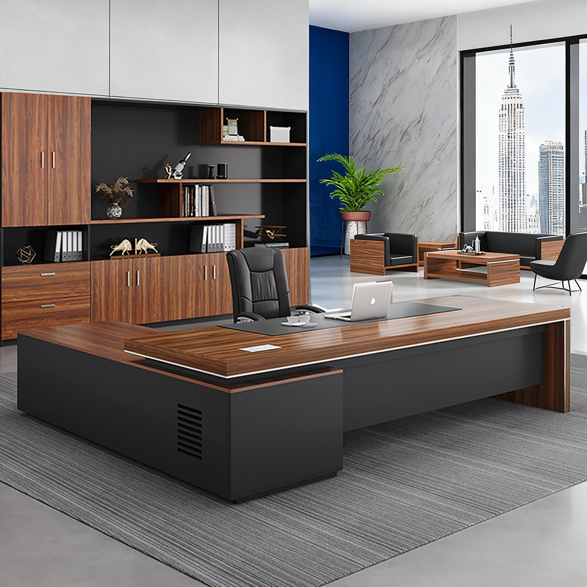 デスクボステーブルと椅子キャビネットシンプルなエグゼクティブデスク社長テーブルスーパーバイザーマネージャーテーブルオフィス家具デスクメーカー