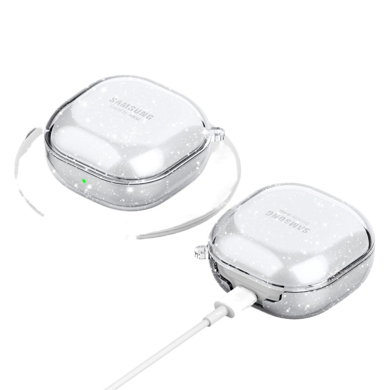 Funda para Samsung Galaxy Buds Pro & Live & 2 & 2 Pro & FE transparente a prueba de caídas TPU auriculares