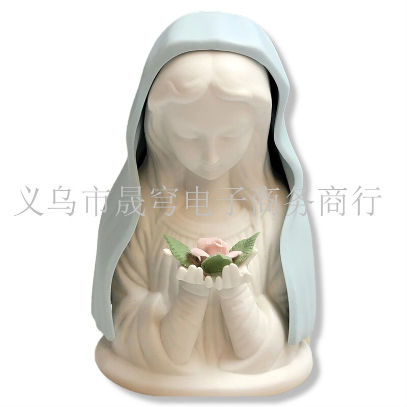 新品Virgin Mary Prayer Night Light祈祷夜灯，树脂工艺品摆件装|undefined