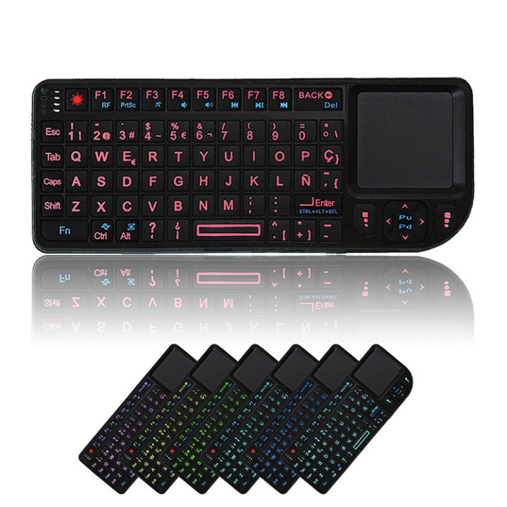 A8 flying squirrel 2.4g wireless mini keyboard laser pointer teaching meeting keyboard backlit keyboard mouse one