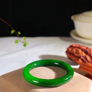 Jin Yu Tang Xinjiang Hetian Jade Collection Grade Jasper Bracelet Burning in Its Bracelet Imagine Beautiful Makeup Light Wrist Green