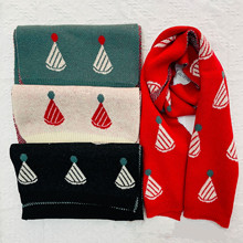 圣诞节礼物围巾女冬季新款韩版保暖圣诞针织围脖学生情侣毛线披肩