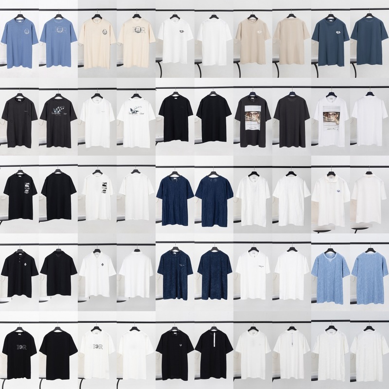 スポットハイバージョン Dijia S25 夏新作刺繍プリント Djia 高級トレンドシリーズカジュアル男女半袖 Tシャツ|undefined