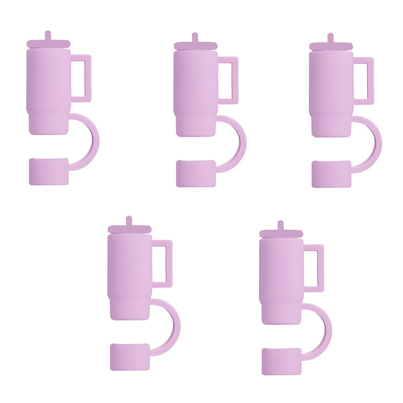 Tapa de pajita nueva transfronteriza, tapa de pajita de silicona, tapa de pajita de silicona impermeable y a prueba de polvo, regalo de LOGO personalizado