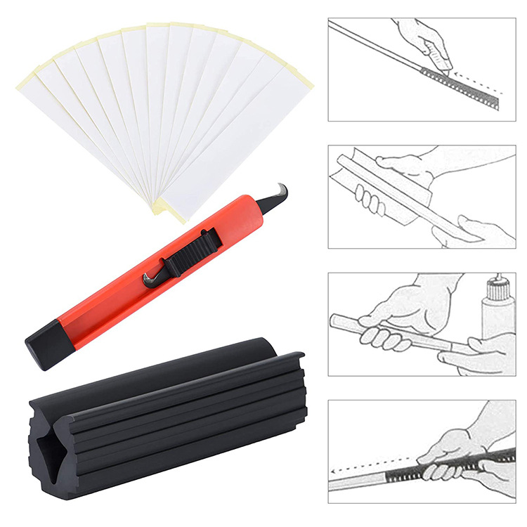 Herramienta de reemplazo de agarre de club de golf combinación de club de cinta de doble cara cuchillo de gancho de papel accesorio de goma agente Sol